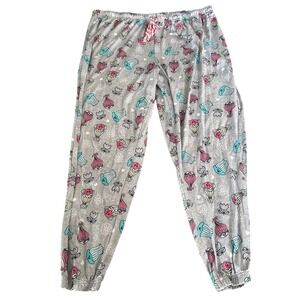 Dream Works Trolls World Tour Pajama Pants Women Size XL (6-18) Gray Pajamas Pjs